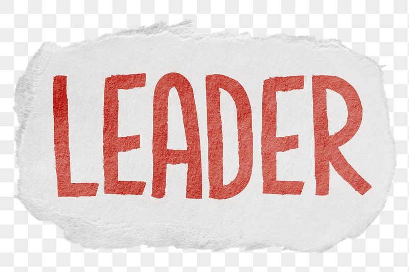 Leader png word sticker typography, | Free PNG - rawpixel