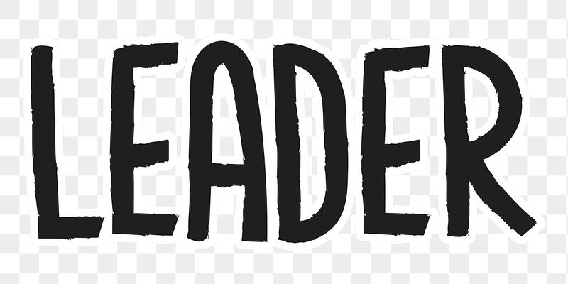 Leader png word sticker typography, | Free PNG - rawpixel