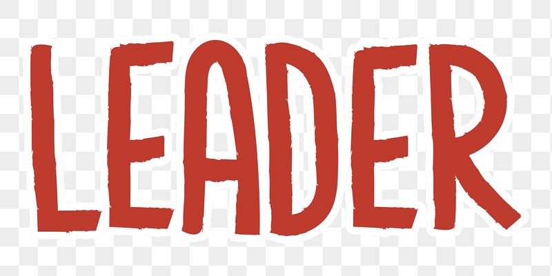 Leader png word sticker typography, | Free PNG - rawpixel