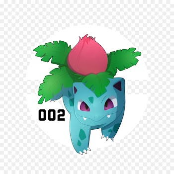 Leaf Amphibians Character Font Fiction - ivysaur stamp 