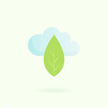 Leaf and cloud symbol environmental conservat.. | Free stock vector - 524483