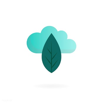 Leaf and cloud symbol environmental conservat.. | Free stock vector - 524495