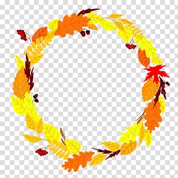 Leaf Autumn , garland frame transparent background PNG clipart