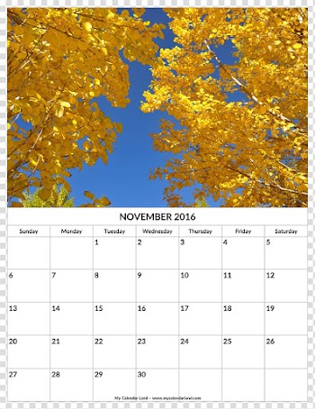 Leaf Autumn Yellow Calendar Deciduous, november calendar transparent background PNG clipart