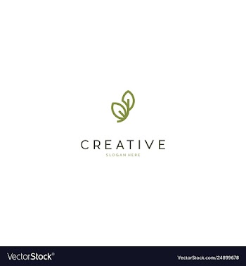 Leaf bio ecology creative business logo design vector image
