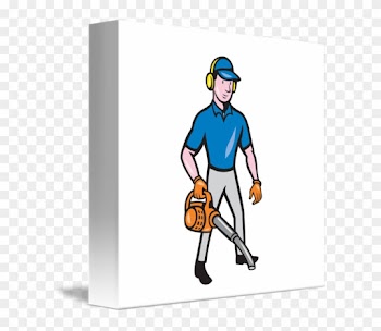 Leaf Blower Cartoon