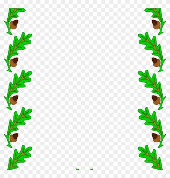 Leaf Border Clip Art Holly Leaves Border Clip Art At - Oak