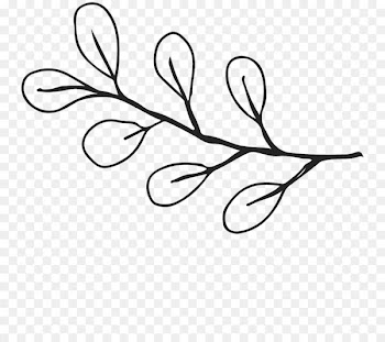 Leaf Branch Flower Rubber stamp Plant stem - rubber stamp 