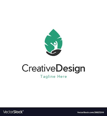Leaf care creative business logo vector image