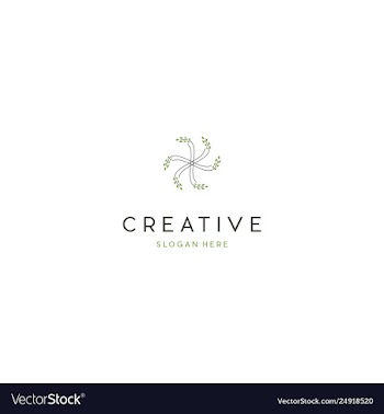 Leaf circle ecology creative business logo design vector image