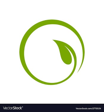 Leaf circle logo template vector image