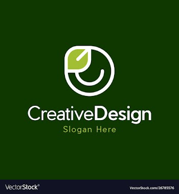 Leaf circle naturally creative business logo desig vector image