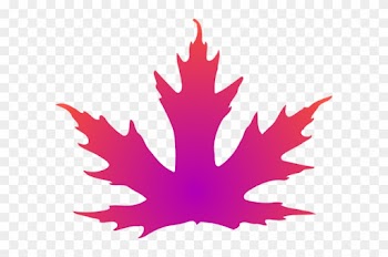 Leaf Clipart Pink Leaves - Pink Maple Leaf Clip Art