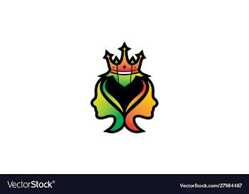 Leaf crown logo design minimalist template vector image
