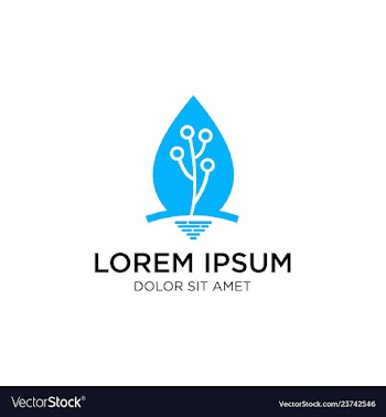 Leaf digital icon logo vector image