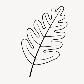 Leaf doodle clipart, cute black | Free PSD Illustration - rawpixel