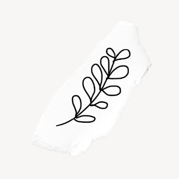 Leaf doodle clipart, ripped paper | Free PSD - rawpixel