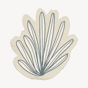 Leaf doodle collage element, abstract | Free PSD - rawpixel