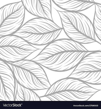 Leaf drawing art pattern texture on a white vector image