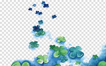 Leaf Drawing Watercolor painting, Clover transparent background PNG clipart