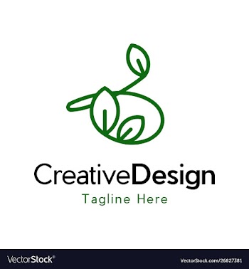Leaf ecology logo naturally creative design vector image