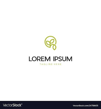 Leaf ecology naturally creative logo design vector image