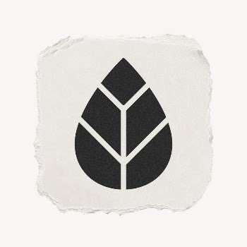Leaf, environment icon, ripped paper | Free Icons - rawpixel