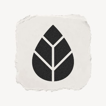 Leaf, environment icon, ripped paper | Free Icons - rawpixel