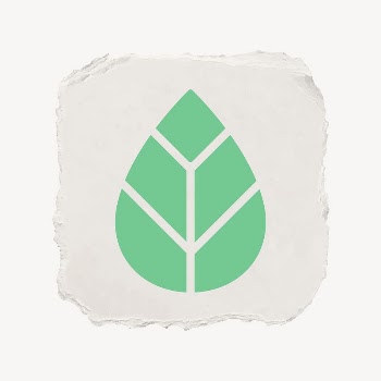 Leaf, environment icon, ripped paper | Free Icons - rawpixel