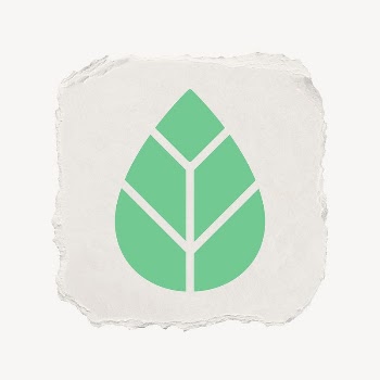 Leaf, environment icon, ripped paper | Free Icons - rawpixel