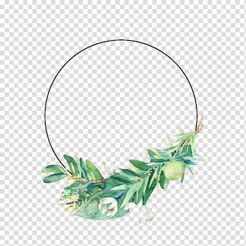 Leaf Flower Watercolor painting, Small fresh leaves and flowers border, green plant transparent background PNG clipart