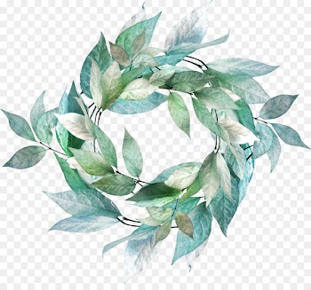 Leaf Flower Wreath - Emerald green leaf garland headband 
