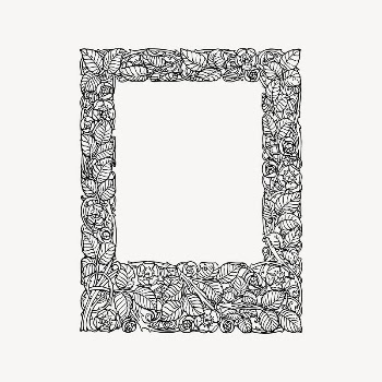 Leaf frame clipart, drawing illustration | Free Vector Illustration - rawpixel