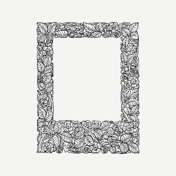 Leaf frame collage element, vintage | Free PSD Illustration - rawpixel