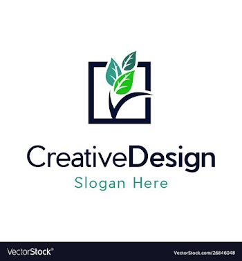 Leaf frame garden naturally logo vector image