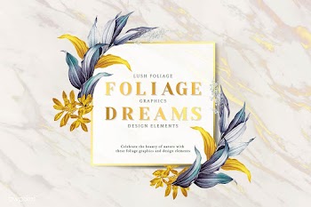 Leaf framed invitation card | Free stock vector - 593865