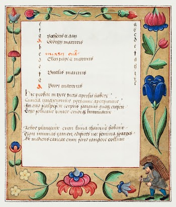 Leaf from a Psalter and Prayerbook: Calendar Page with Peasant (ca. 1524) Original from The Cleveland Museum of Art. Digitally enhanced by rawpixel.