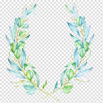 Leaf hair vine illustration, Watercolor painting Leaf Drawing Ink, Hand painted olive leaves transparent background PNG clipart