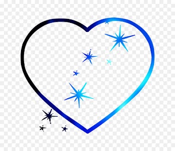 Leaf, Heart, Point, Blue, Line PNG