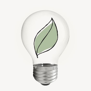 Leaf icon bulb, sustainable energy, | Free Icons - rawpixel