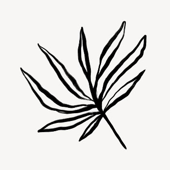 Leaf line art, Chinese brush | Free Photo - rawpixel