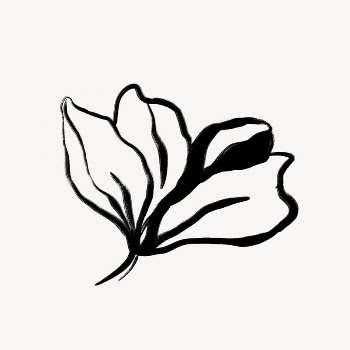 Leaf line art, Chinese brush | Free Photo - rawpixel