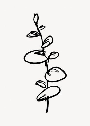 Leaf line art, Chinese brush | Free Photo - rawpixel