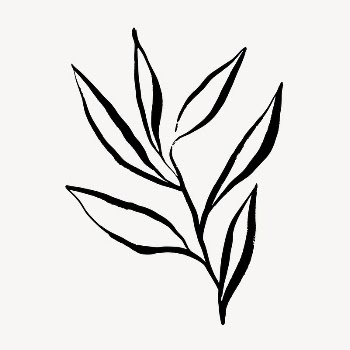 Leaf line art, Chinese brush | Free Photo - rawpixel
