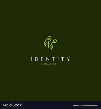 Leaf line ecology creative business logo design vector image