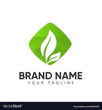 Leaf logo design concept template full color for vector image