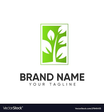 Leaf logo design concept template full color for vector image
