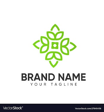 Leaf logo design concept template full color for vector image