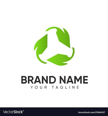 Leaf logo design concept template full color for vector image
