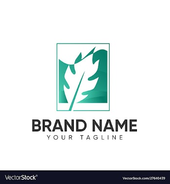 Leaf logo design concept template full color for vector image